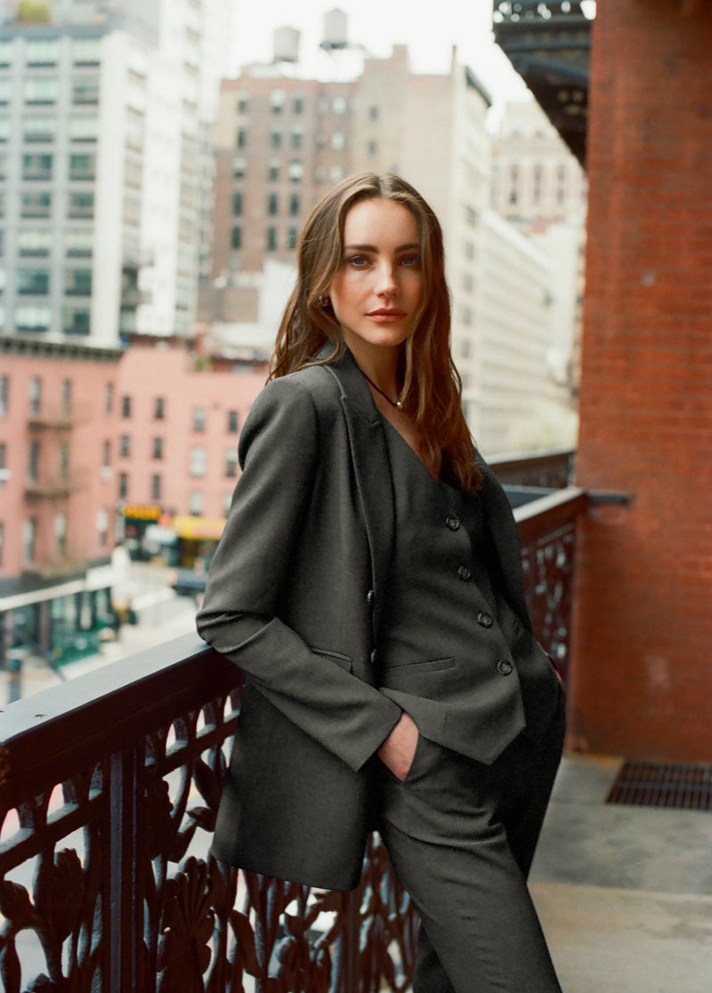 grey suiting