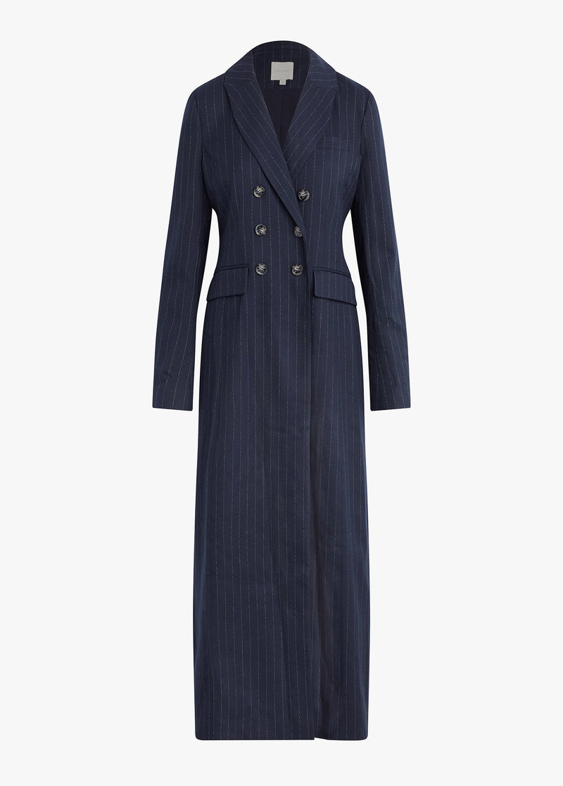 navy pinstripe