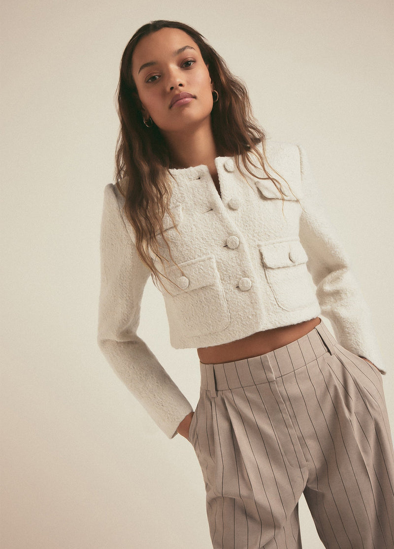 white boucle