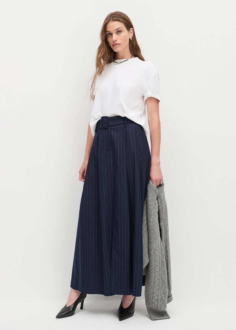 navy pinstripe