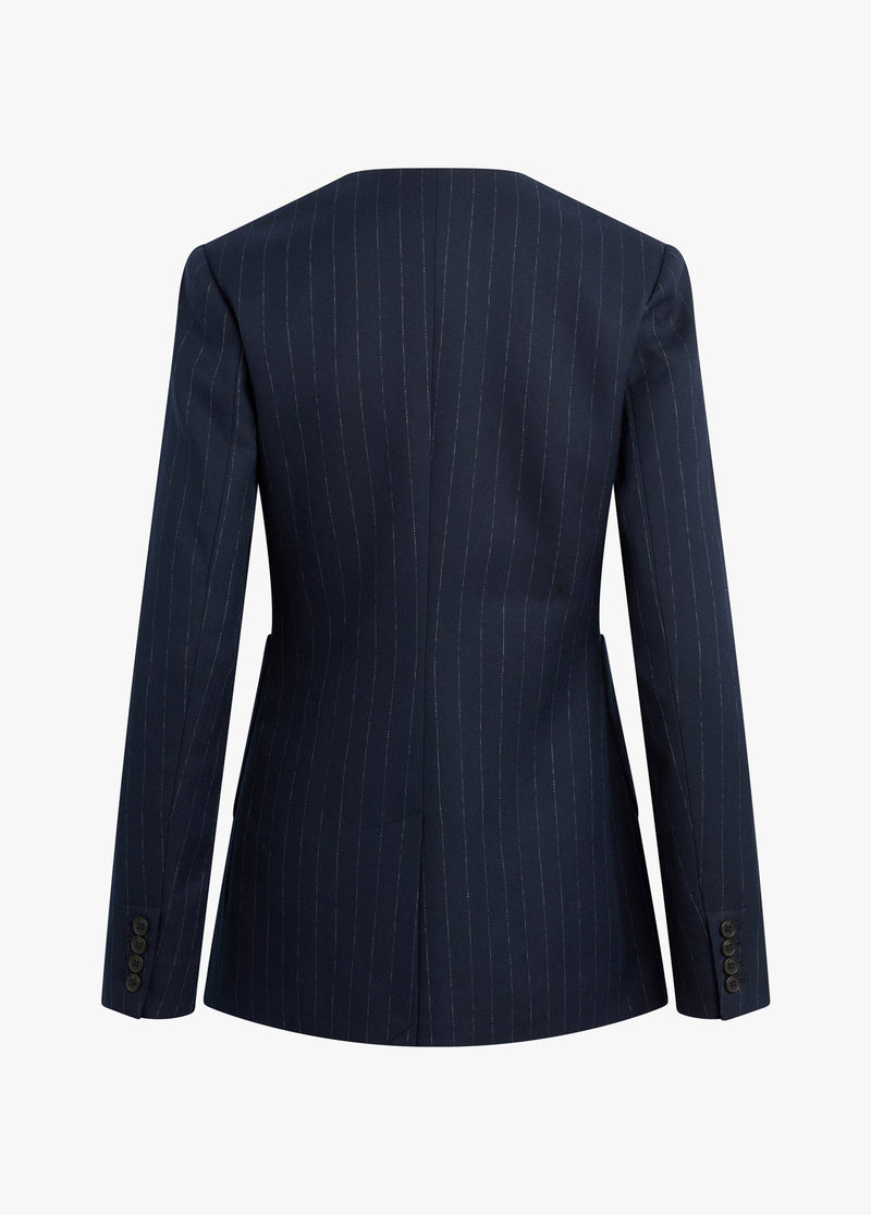 navy pinstripe