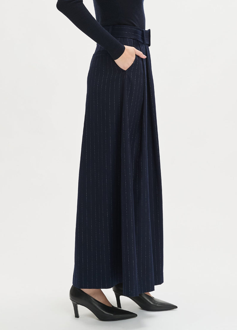 navy pinstripe