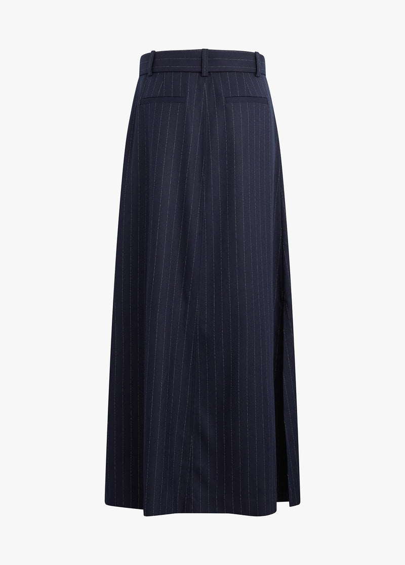 navy pinstripe