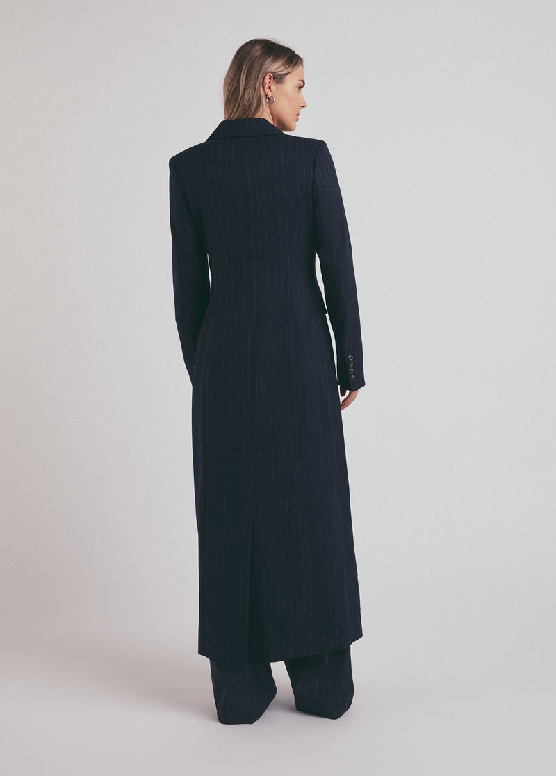 navy pinstripe
