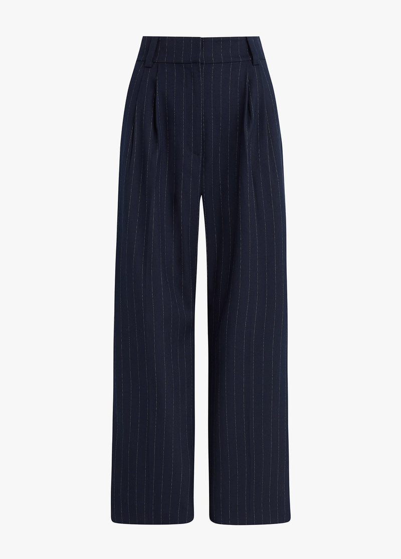 navy pinstripe