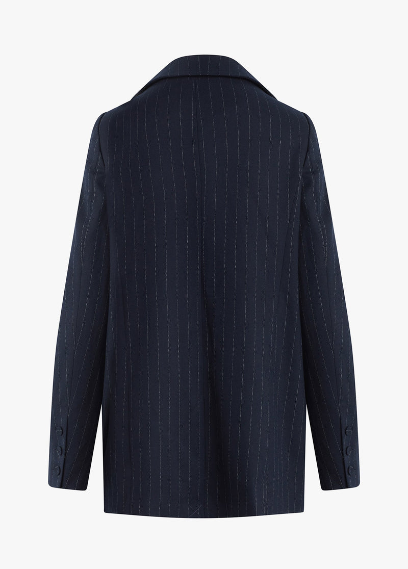 navy pinstripe