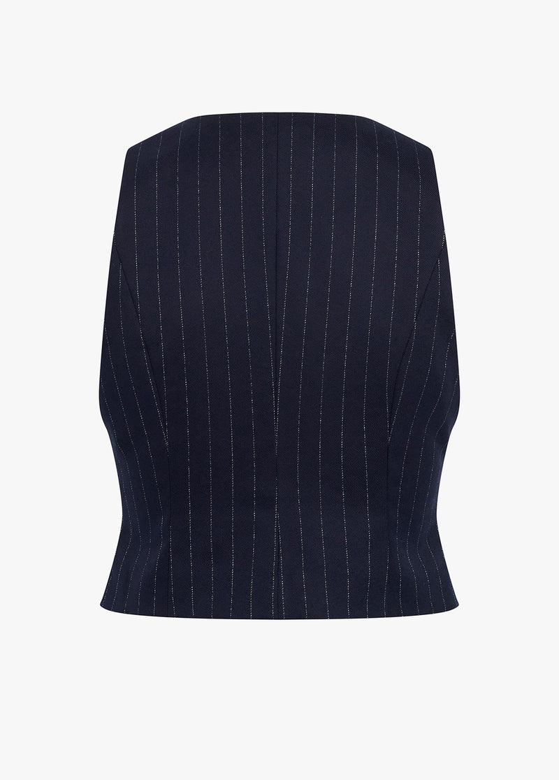navy pinstripe