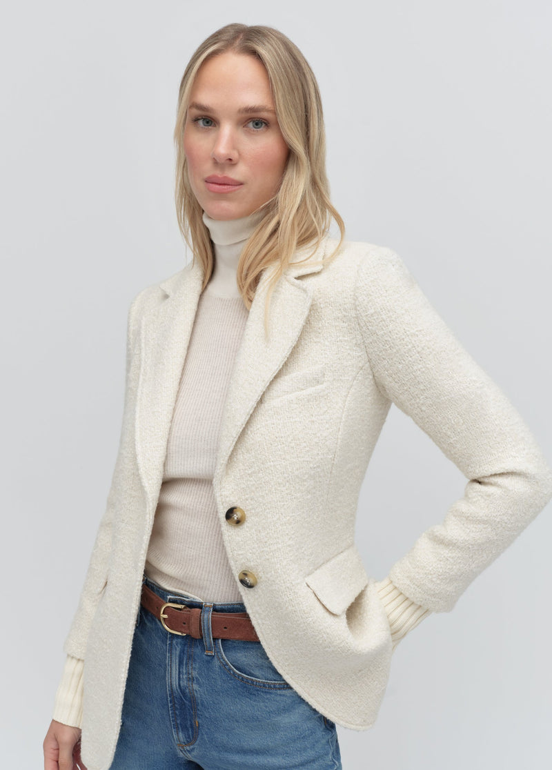 white boucle