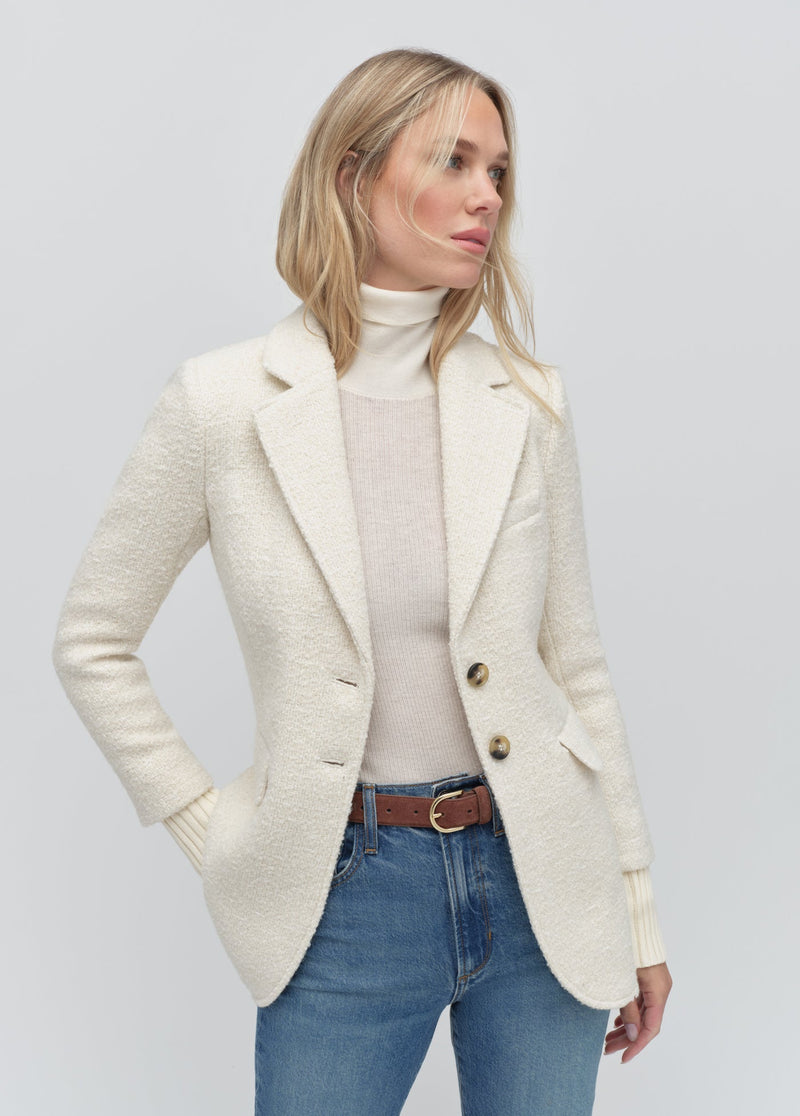 white boucle