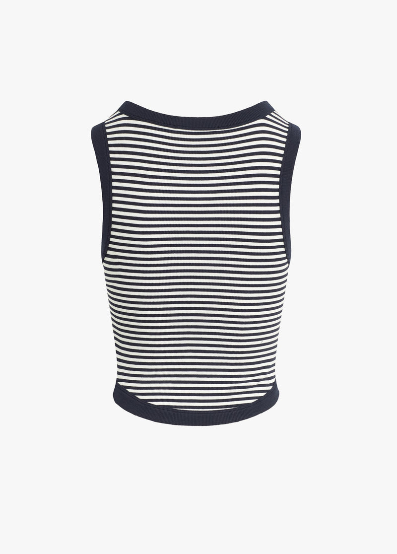 navy white stripe