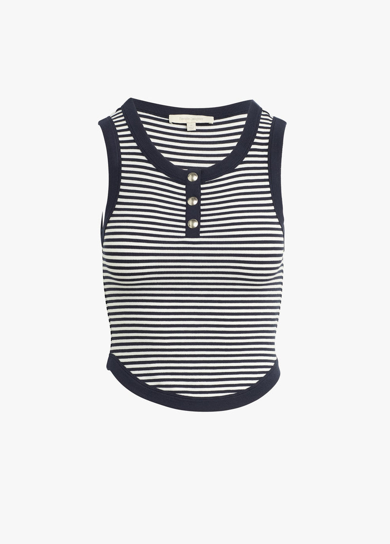 navy white stripe