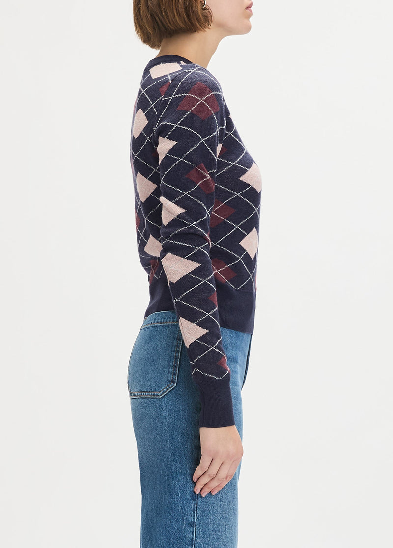 navy argyle