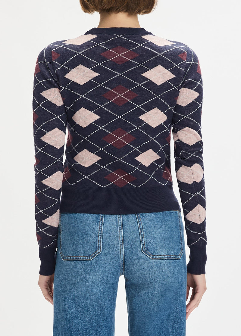 navy argyle