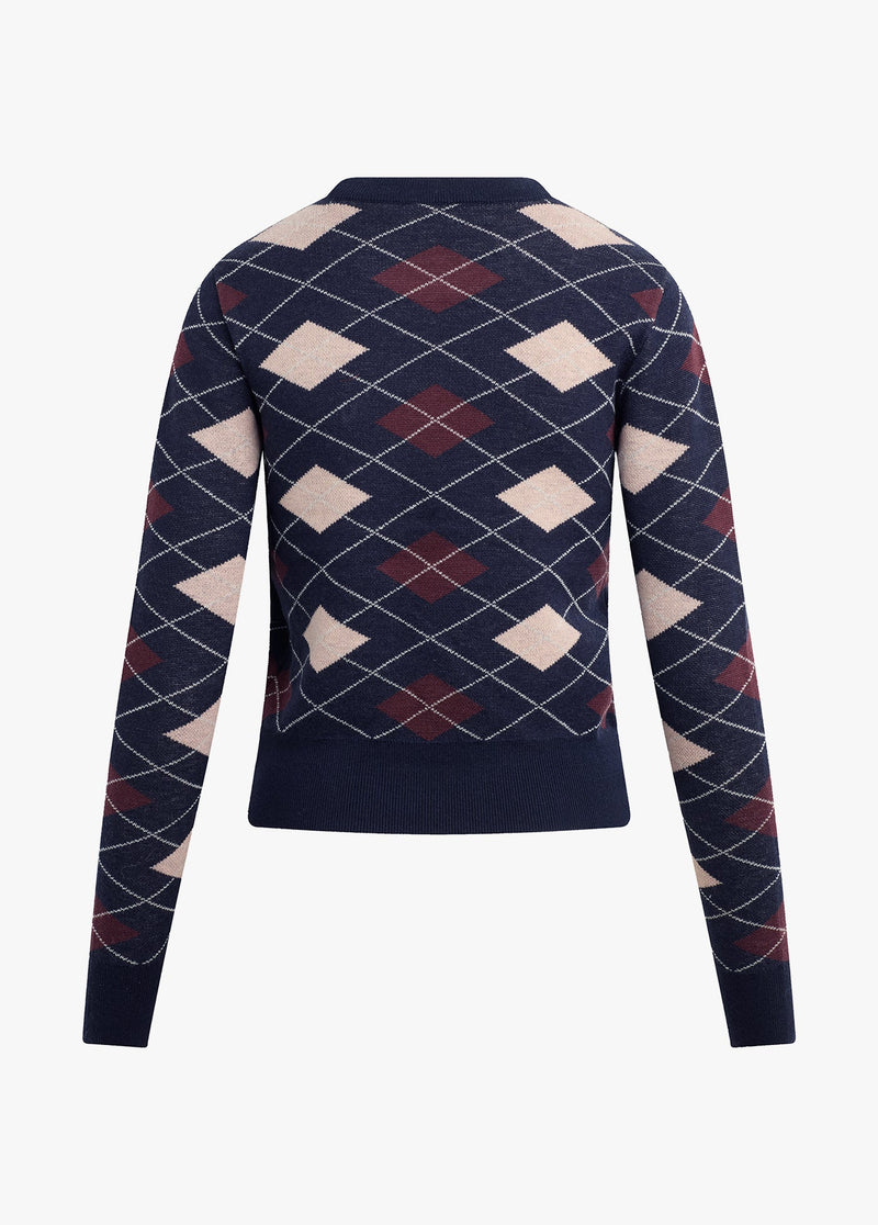 navy argyle