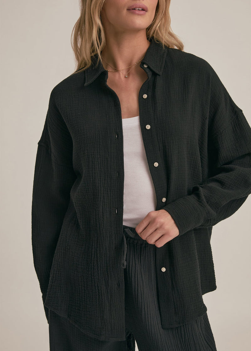 black cotton gauze