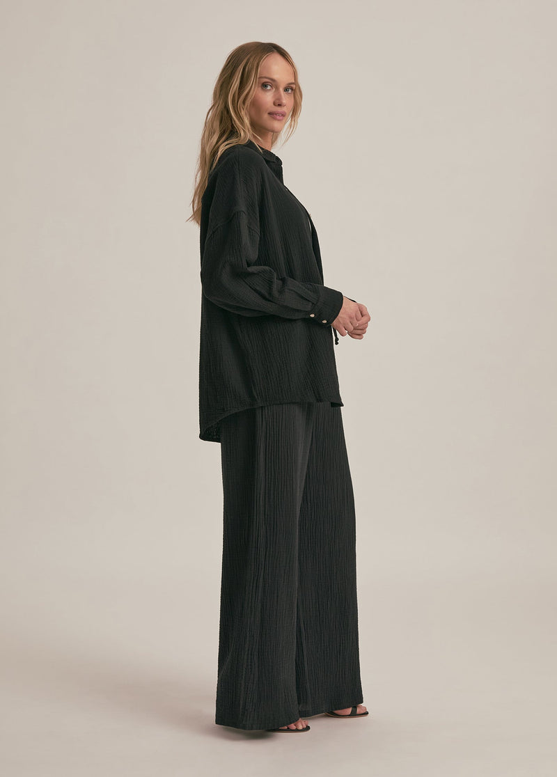 black cotton gauze