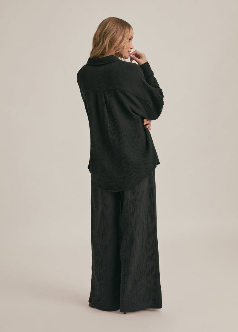 black cotton gauze