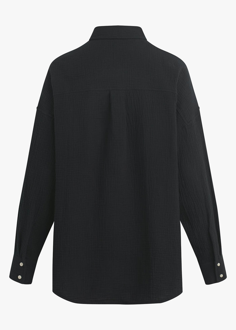 black cotton gauze