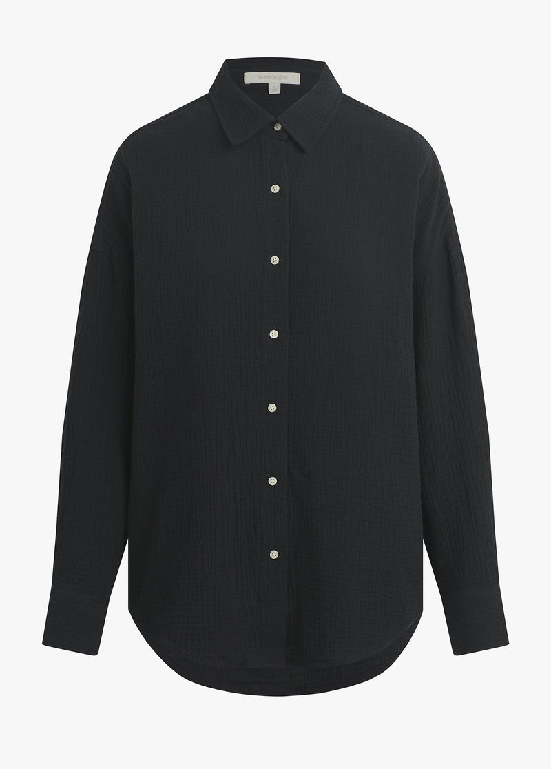 black cotton gauze