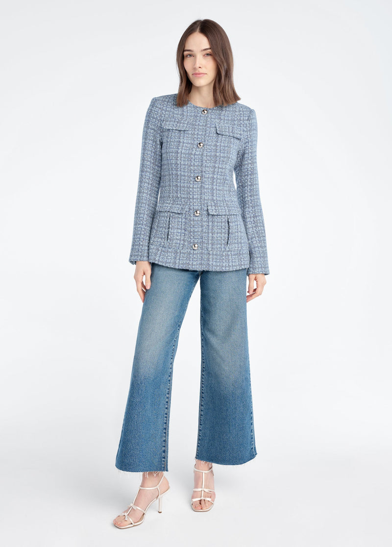 sky blue tweed