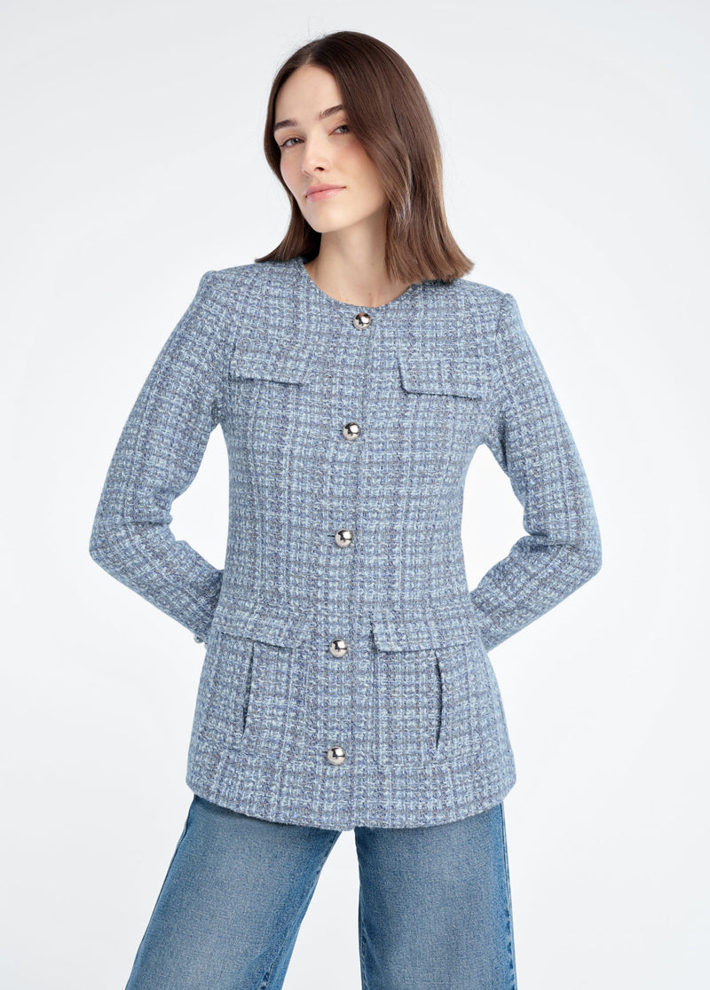 sky blue tweed