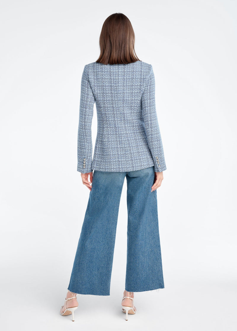sky blue tweed