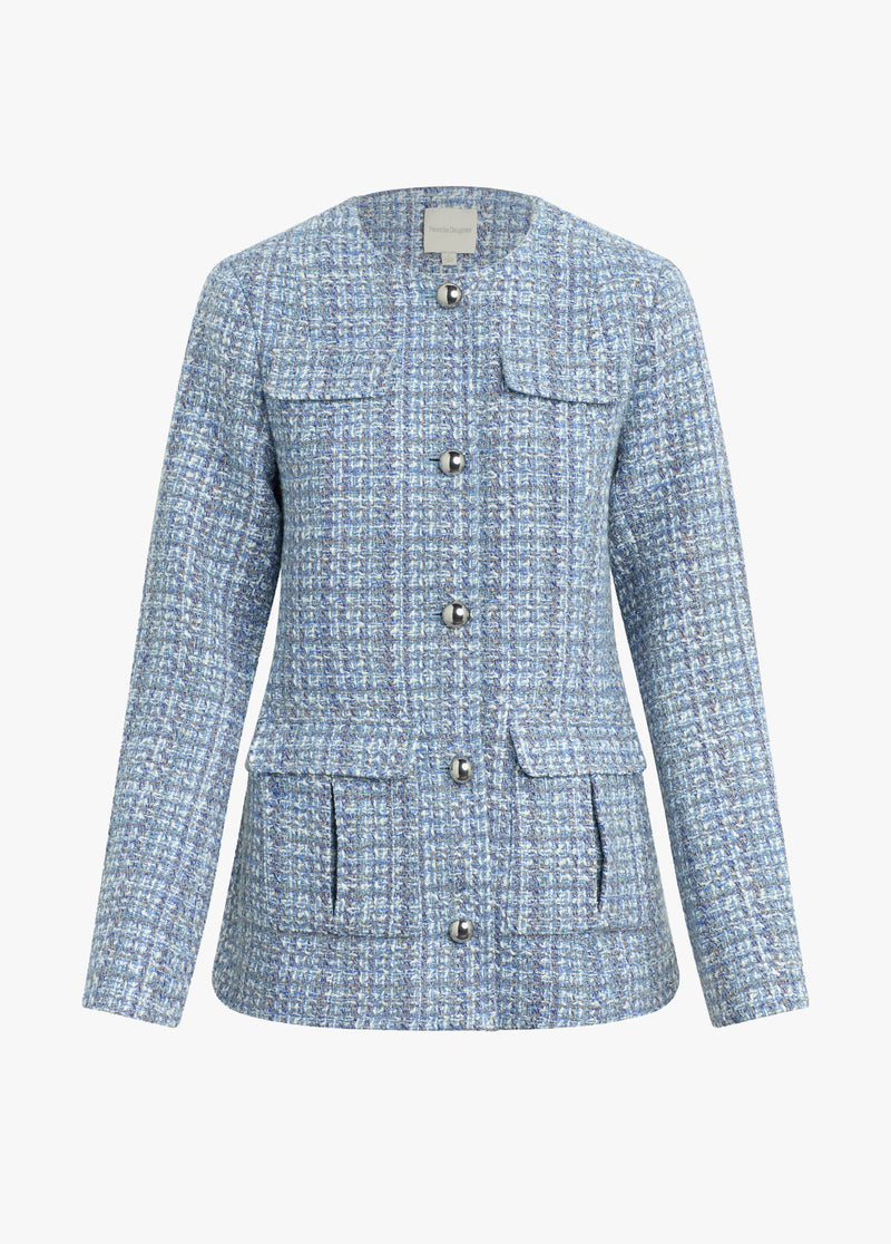 sky blue tweed