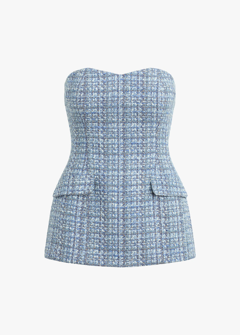 sky blue tweed